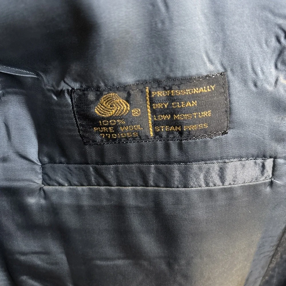 Pinstripe 100% Wool Sport Coat Jacket Charcoal Gray Francesco Maiolo‎ NY Rome